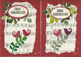 2 Faltkarten Weihnachten: süße Vögelchen 8