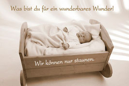 Baby-Faltkarte: Wunderbares Wunder