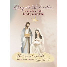 Postkarte AW: Jesus, Maria & Josef
