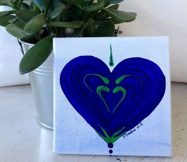 «Blue Whale» - MINI Heart | DeepBlueGreen on WaterBlue - Nr. 19/24 | 01.2015