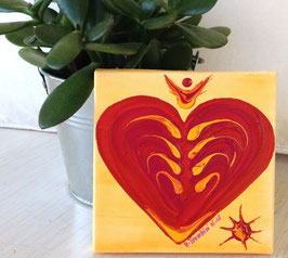 «Red Angel Heart» - MINI Heart | RedOrangeYellow on OrangeYellow - Nr. 22/24 | 01.2015