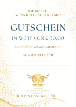 GUTSCHEIN im Wert von € 50,00 bis € 250,00