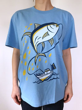 栄真丸 マグロTシャツ ブルー