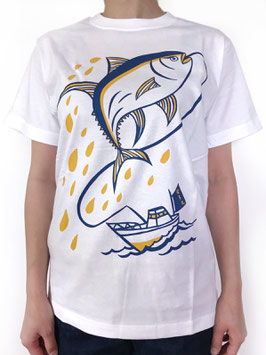 栄真丸 マグロTシャツ 白