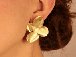 Statement Blütenohrstecker aus 18kt Gelbgold