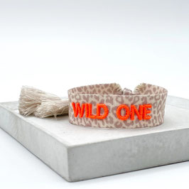 WILD ONE Statement Armband gewebt, bestickt