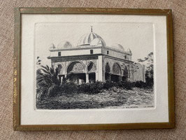 Petite gravure, Tunis le Belvédère la Kouba