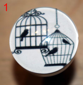 boutons de commode oiseaux avec cage