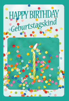 Geburtstagskarte "Happy Birthday Geburtstagskind"