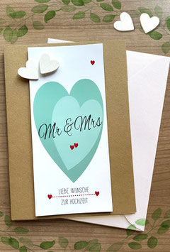 Hochzeitskarte Mr&Mrs