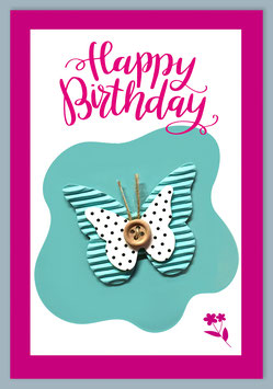 "Happy Birthday"  Schmetterling