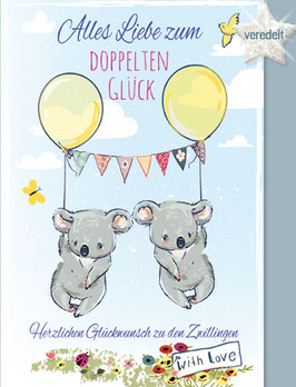 Zur Zwillingsgeburt "Doppeltes Glück"