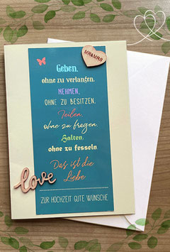 Hochzeitskarte Liebe ist