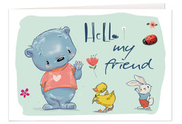 Minikarte "Hello my friend"