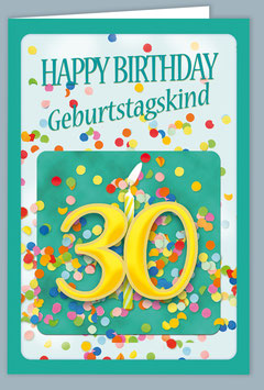 30. Geburtstag "Happy Birthday Geburtstagskind"