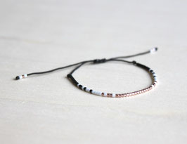 copper beaded bracelet - black