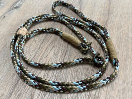 Retrieverleine khaki/braun/hellblau