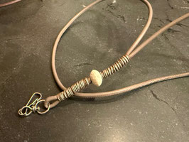 Glattleder Taupe Casual Collection mit Lava Bead Takelung Braun/Taupe