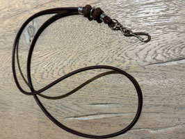 Glattleder Havanna mit braunen Lavabeads