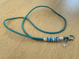 Glattleder türkis Batik türkis Beads Klimbim Kleeblatt