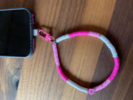 Handy Kette pink rosa weiss