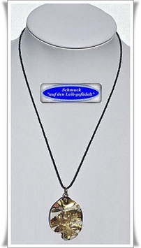 2232. zierliche Spinell-Kette mit großem Muranoglas-Anhänger