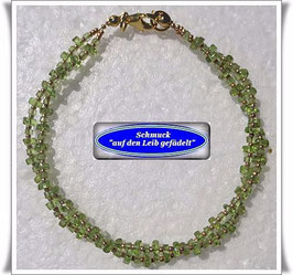 148) 2-reihiges Peridot-Armband