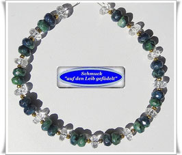 279) schickes Jaspis-Bergkristall-Armband