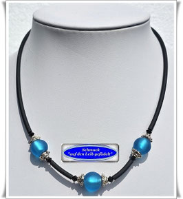554. aquafarbene Muranoglas-Kette