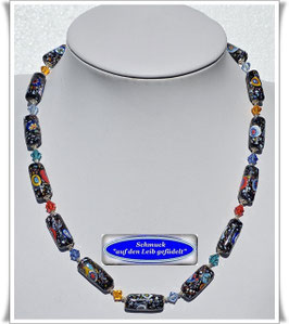 2102. außergewöhnliches Murano-Millefiori-Collier