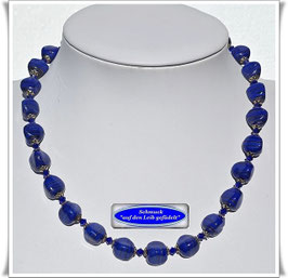 1737. blaues Muranoglas-Collier Set