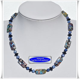 2258. schicke Murano-Millefiori-Glasbarren-Polaris-Kette