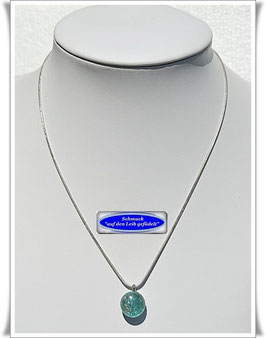 1192. Schlangenkette mit kleinem Muranoglas-Anhänger