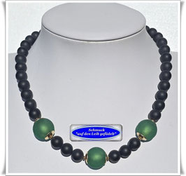1332. Onyx-Muranoglas-Collier