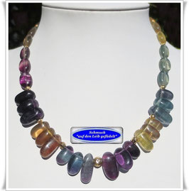 3061. elegantes Fluorit-Collier