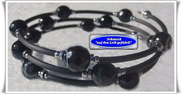 166) Memory Wire-Armband mit Sardonyx