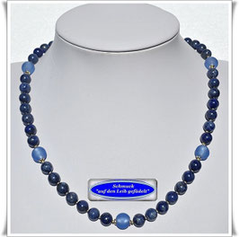 863. Lapislazuli-Muranoglas-Kette