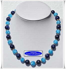 1955. Murano-Glasperlen-Lapislazuli-Collier