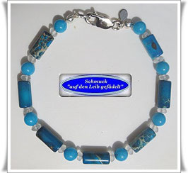 241) blaues Jaspis-Jade-Armband