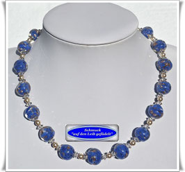 3048. blaues Muranoglas-Collier