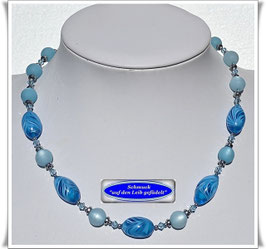 628. Muranoglas-Perlen-Kette Set