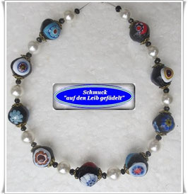 253) Murano-Millefiori-Armband