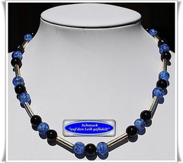 1957. Muranoglas-griechische Keramik-Perlen-Kette