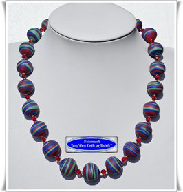 2236. außergewöhnliches buntes Muranoglasperlen-Collier Set