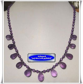 975. Amethyst-Tropfen-Collier