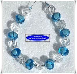 275) Muranoglas-Bergkristall-Armband