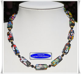 3073. farbenfrohe Muranoglas-Millefiori-Kette
