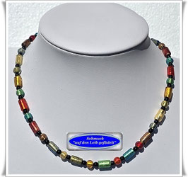 1993. bunte Muranoglas-Onyx-Kette Set