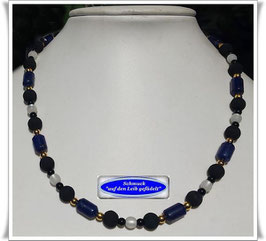 722. Lapislazuli-Samt-Lava-Collier