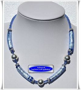 1940. saphirblaues Muranoglas-Collier